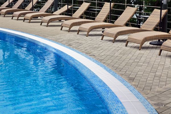 Poolside Hardscaping in Simi Valley
